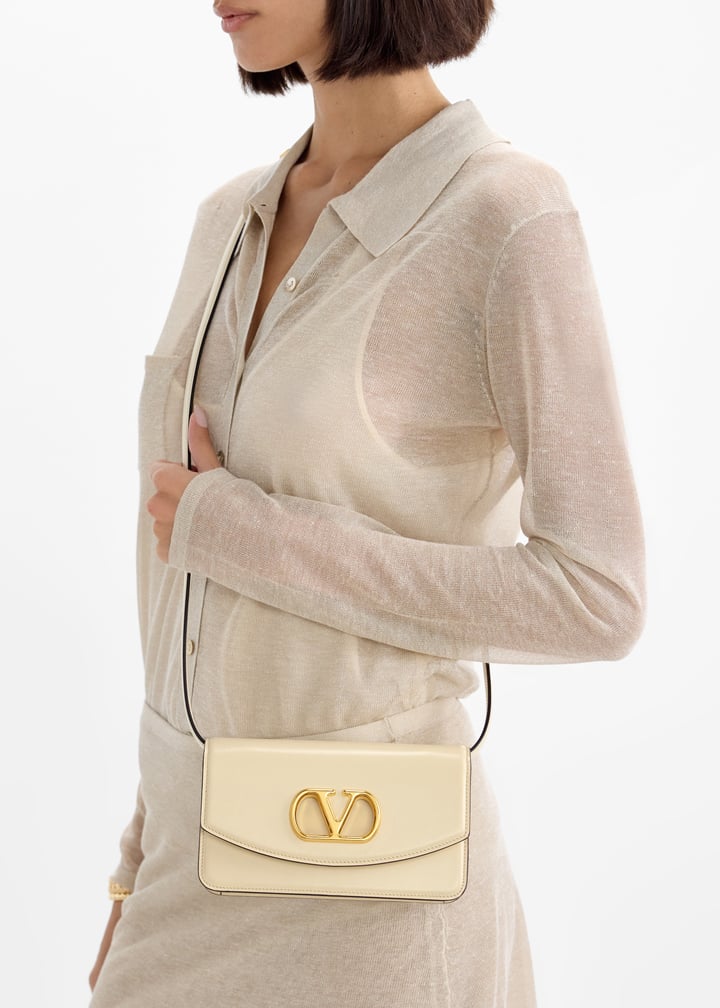 Valentino Garavani Vain clutch for Women - Cream in UAE