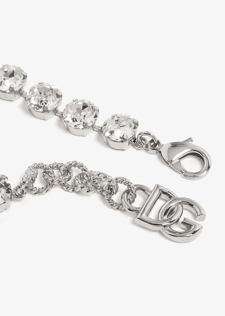 胸キュンアイテム【Dolce & Gabbana】Rhinestone logo bracelet Dolce&Gabbana KIM DG logo rhinestone bracelet for Women