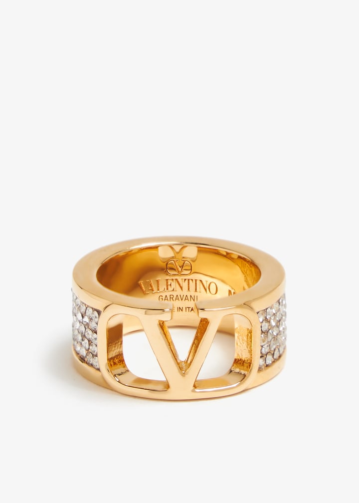 Valentino Garavani VLogo Signature crystal ring for Women