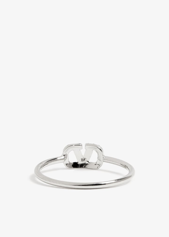Valentino Garavani VLogo Signature strass ring for Women - Silver in ...