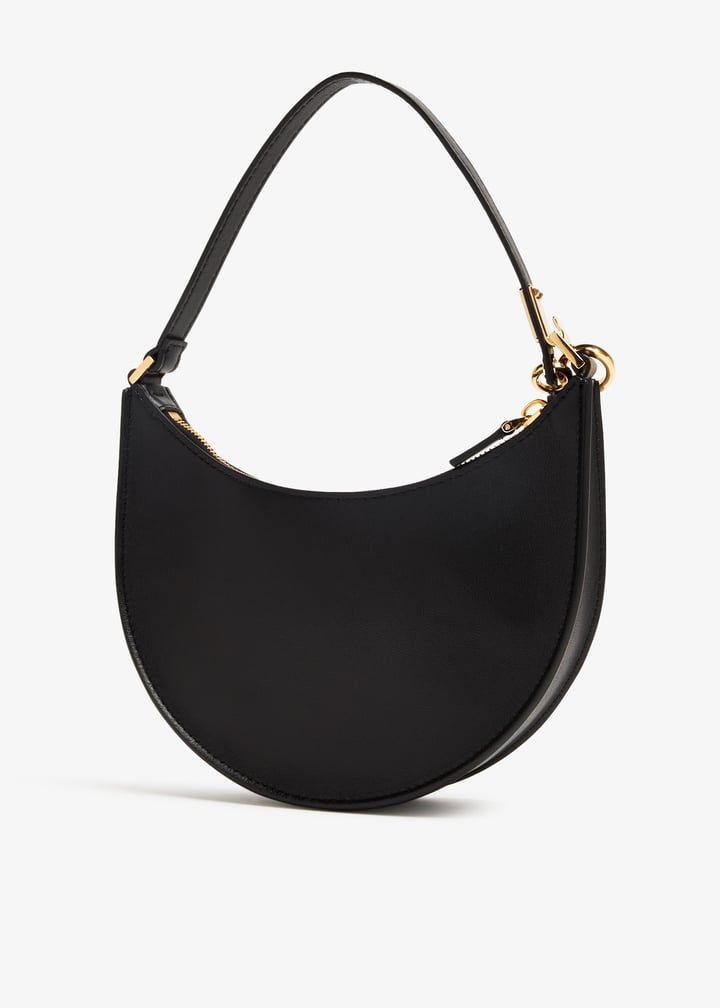 ハンドバッグ Valentino Garavani Black Leather Vlogo Handbag Valentino Garavani VLogo Moon shoulder bag for Women - Black