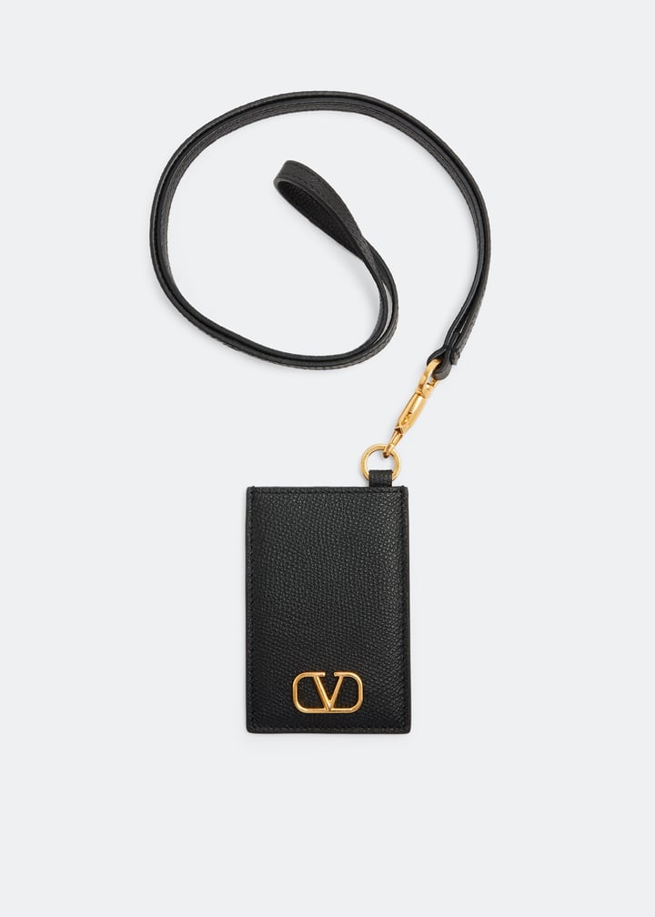 VALENTINO Vlogo Signature カードホルダー Vlogo Signature Grainy Calfskin Card Holder for Woman in