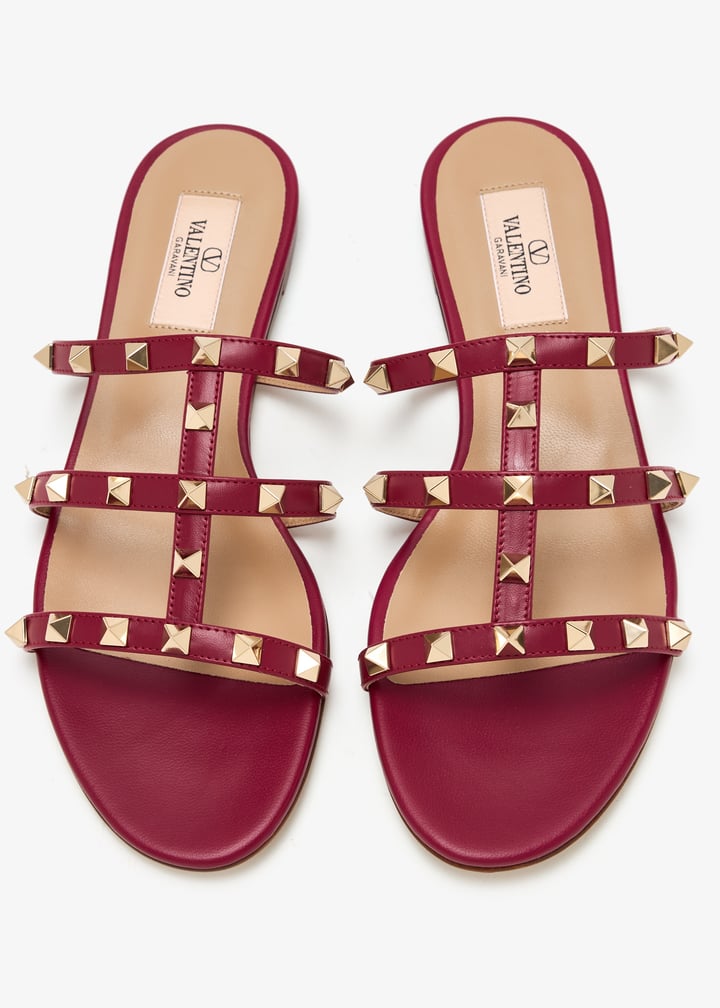 VIP【関税送料無料】希少 VALENTINO ROCKSTUD LEATHER SANDALS VALENTINO GARAVANI Rockstud leather sandals | NET-A-PORTER