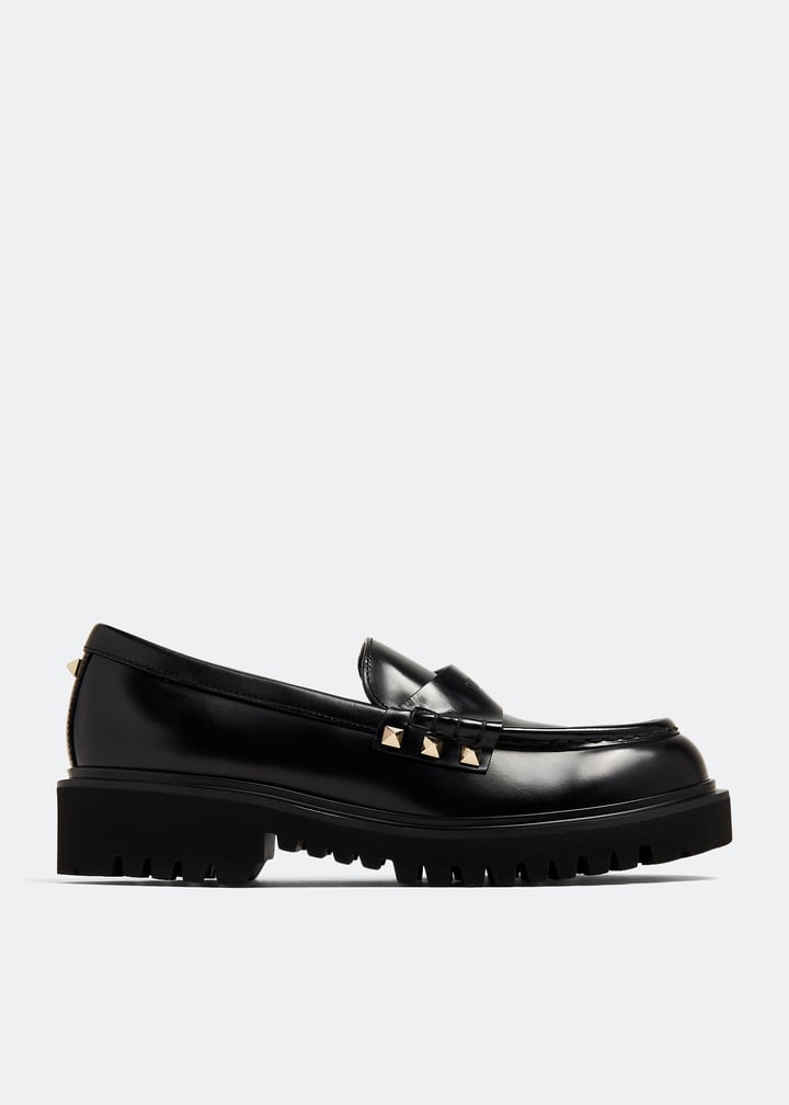 Valentino Garavani 6W2S0781BLUA01 関税送料込 Valentino Garavani Rockstud calfskin loafers for Women