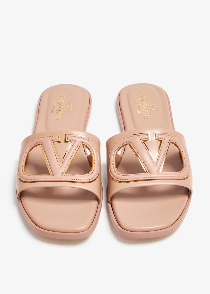 サンダル・ミュール VALENTINO GARAVANI VLOGO CUT-OUT SANDALS Valentino Garavani VLogo cut-out sandals for Women - Pink in KSA