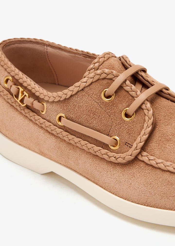 フラットシューズ Valentino Garavani ` Palm Avenue` Boat Shoes Valentino Garavani Palm Avenue Crust and Nappa Leather Boat