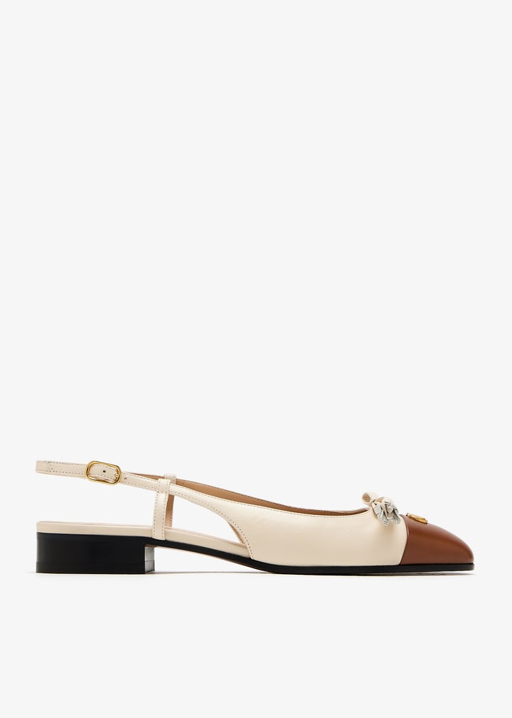 フラットシューズ Valentino Garavani `Vg Valet Du Roi` Ballerinas Valet Du Roi Kid Slingback Ballerina 25mmm for Woman in