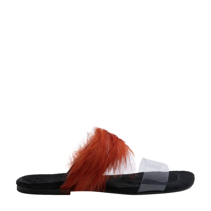 Dries Van Noten Feather slides for Women - Orange in Qatar | Level Shoes