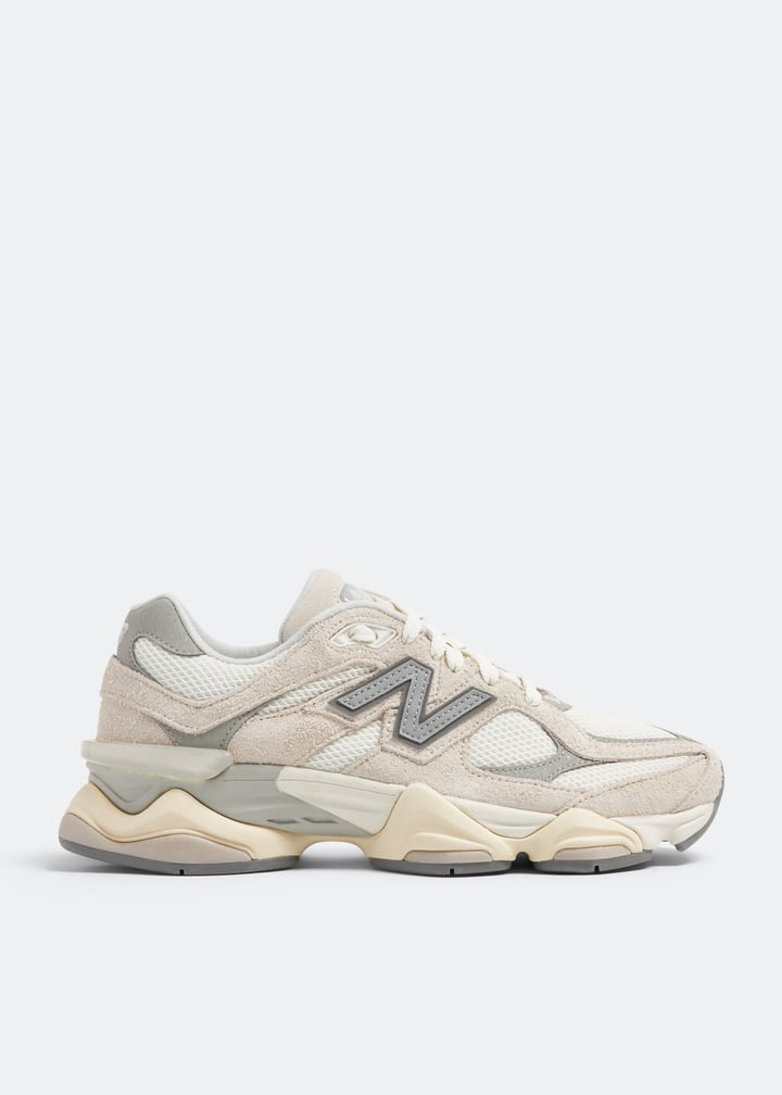 スニーカー NEW BALANCE 9060 low-top suede and mesh sneakers NEW BALANCE 9060 rubber-trimmed suede and mesh sneakers