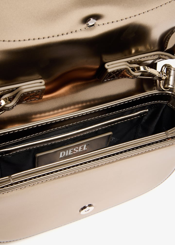 ★DIESEL★ 1DR Shoulder Bag l Gold X08396PS202H2382 X083 Women's 1DR-Iconic shoulder bag in mirrored leather | Yellow