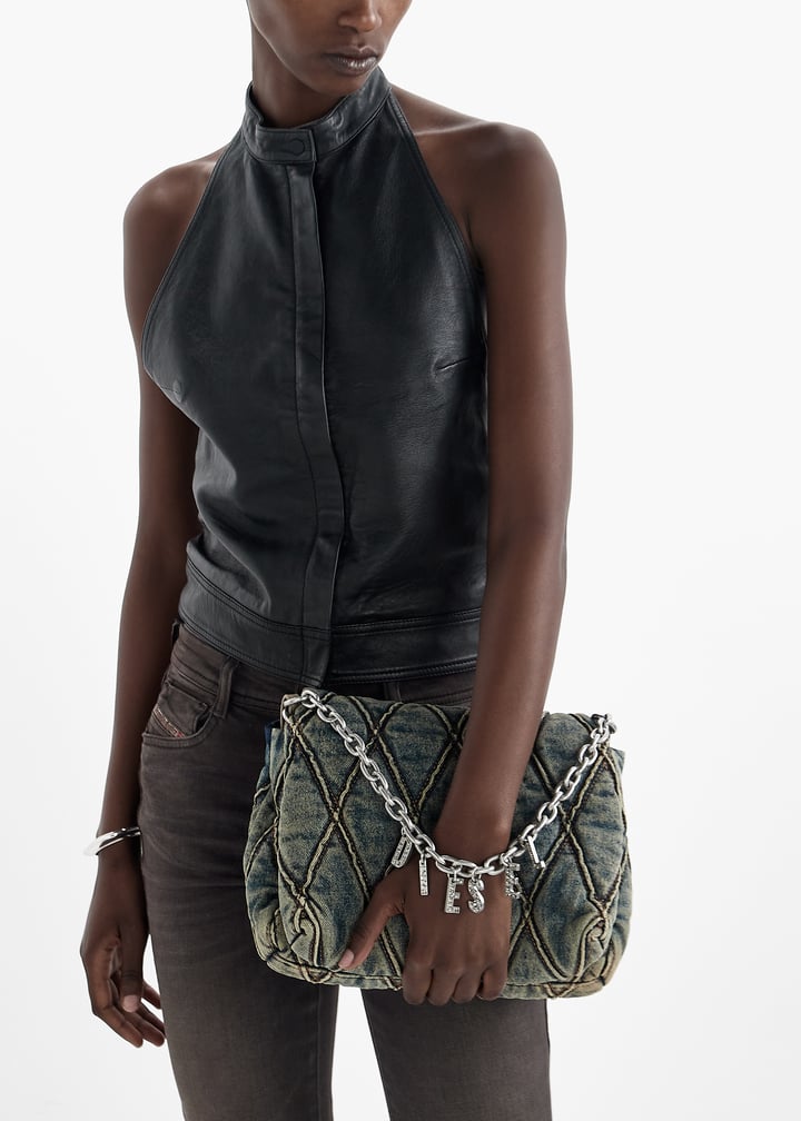 Diesel Charm-D M shoulder bag for Women - Blue in UAE Diesel Charm-D M shoulder bag for Women - Blue in UAE