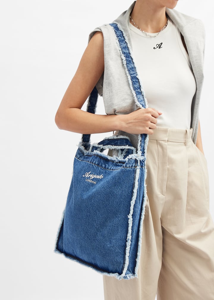 【関税込み】Axel Arigato ブルー Dune Script A デニムトート AXEL ARIGATO - Dune Script A Denim Bag
