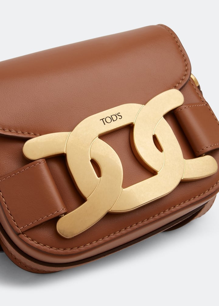 Tod's女士迷你皮革斜挎包- 棕色阿联酋| Level Shoes