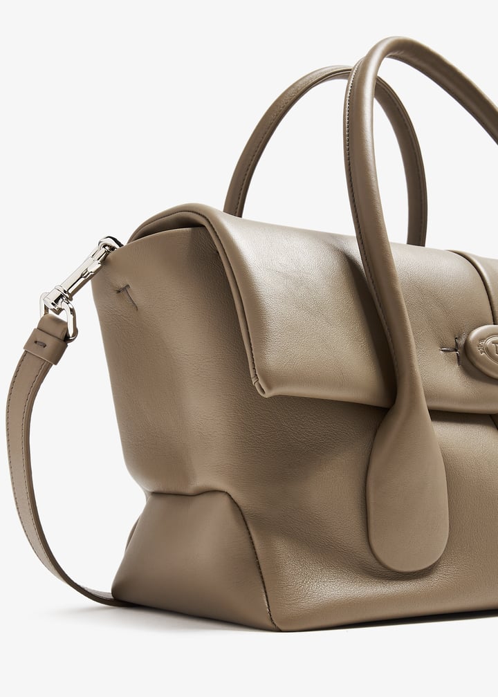 【関税＆送料込み】Tod'S Reverse Small \"Di Bag\" Bag Woman GREY Tod's Di Bag Reverse in Leather Mini