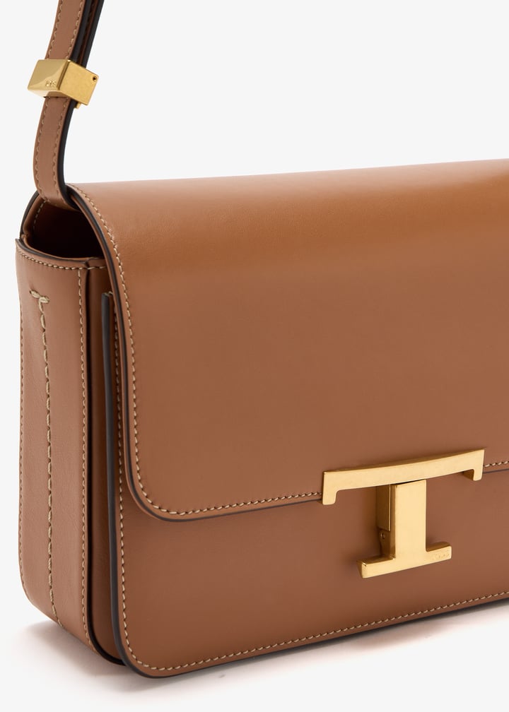TOD’S T Timeless Mini 2Way Bag Brown T Timeless Mini suede shoulder bag in brown - Tods | Mytheresa