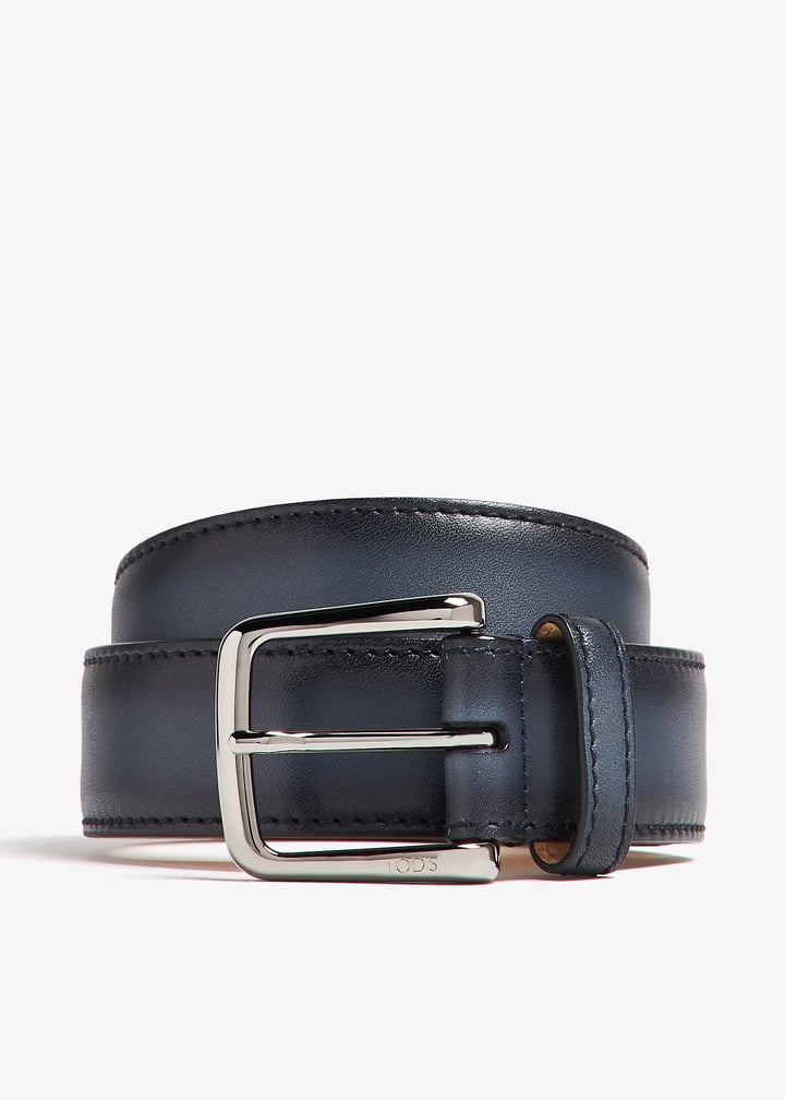 ◆TOD'S 23AW◆キャンバス＆レザー◆刻印ロゴ◆ベルト◆BLUE◆ Man ブラック スエード ベルト XCMCPR23100HMK90B999 | Tods