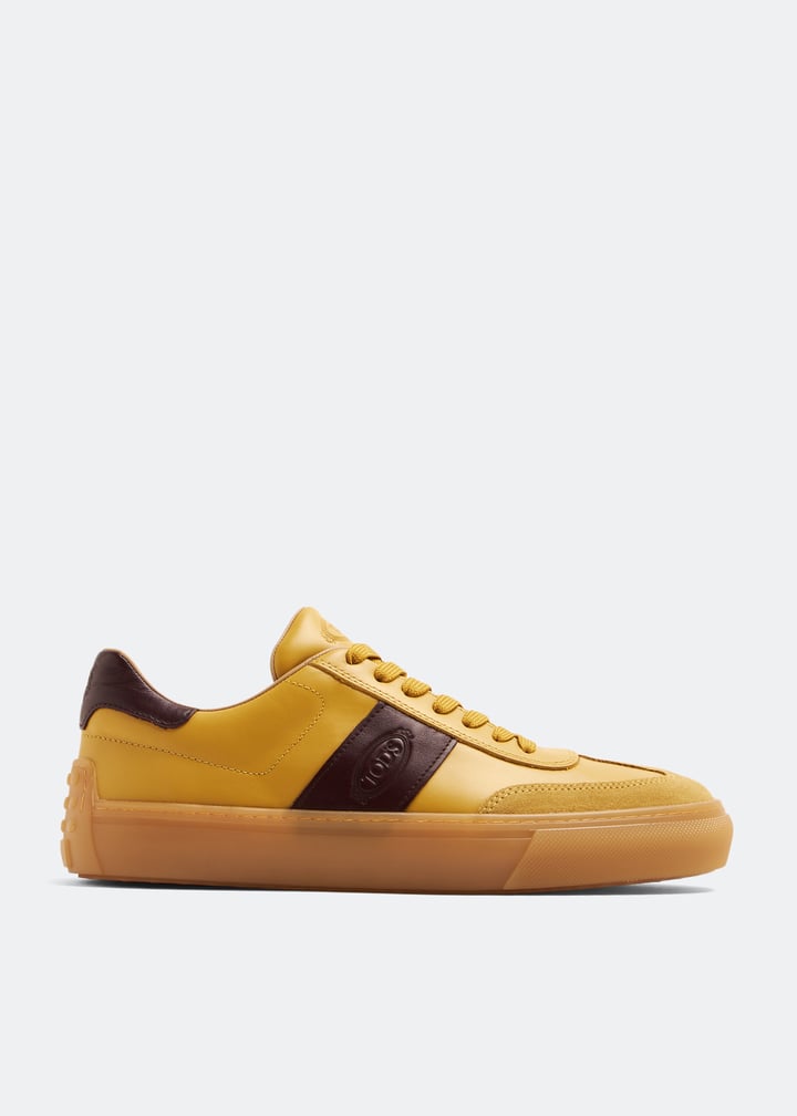 Tod's Low-top leather sneakers for Men - Yellow in KSA