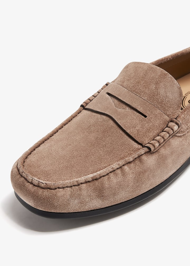 Tod's Suede loafers for Men - Beige in UAE | Level Shoes