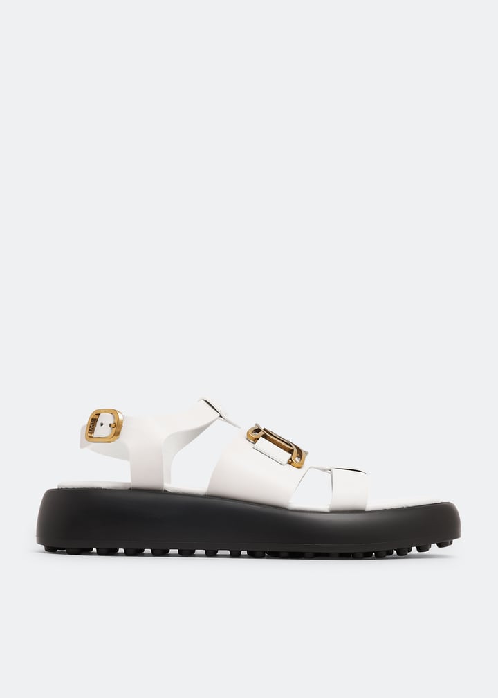サンダル・ミュール TOD'S Kate Sandals in Leather Woman MULTICOLOUR Kate Sandals in Leather