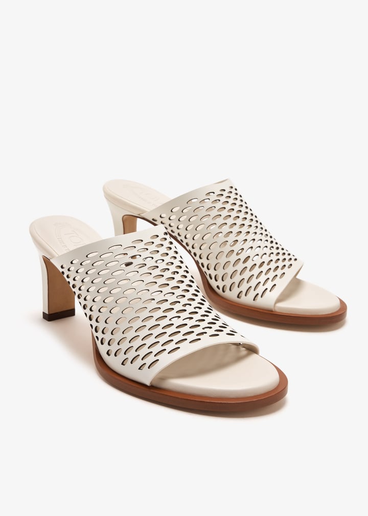 Tod's Leather mules for Women - White in UAE | Level Shoes