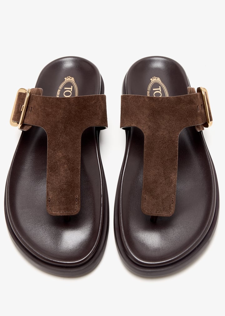 【TOD'S】SUEDE SANDALS Tan Suede sandals | TOD'S | NET-A-PORTER
