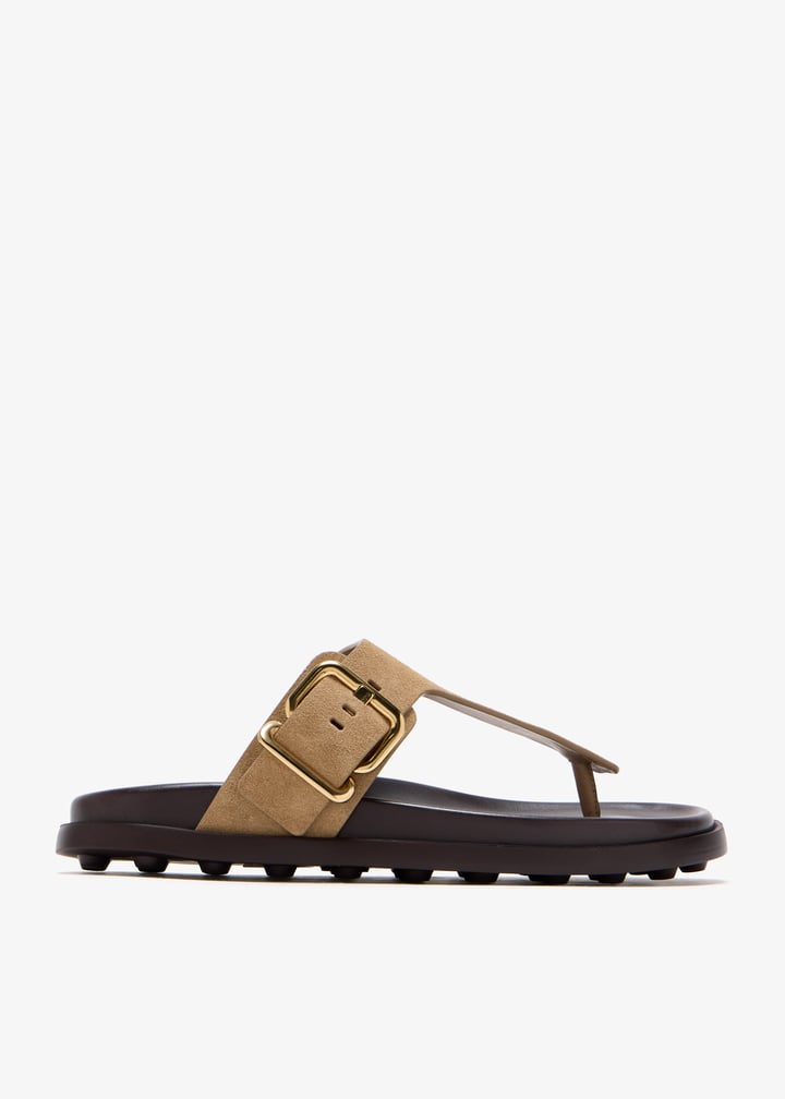 Tod's Suede sandals for Women - Brown in UAE | Level Shoes