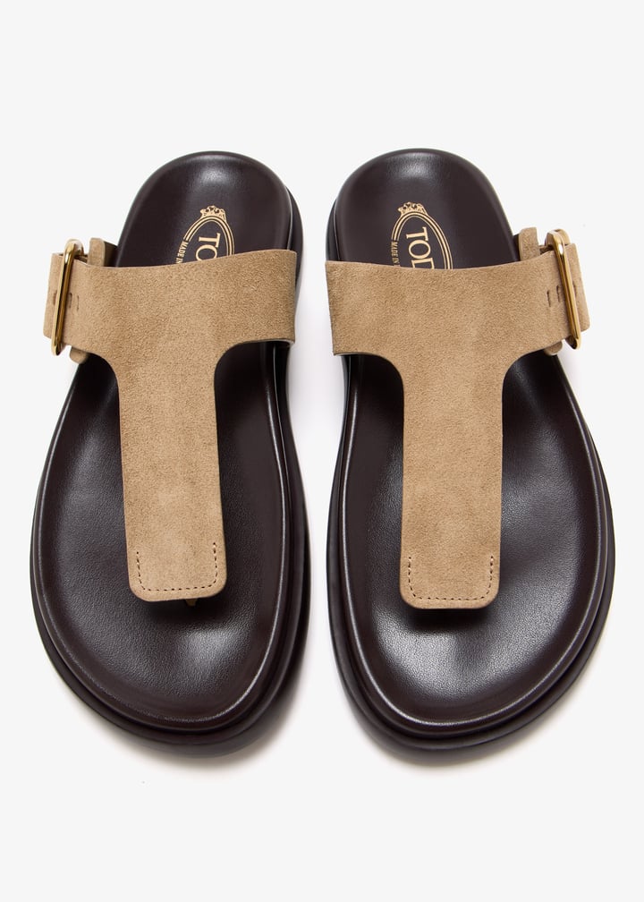 【送料&関税込】Tod's Suede Sandals Tod's Suede sandals for Women - Brown in UAE | Level Shoes