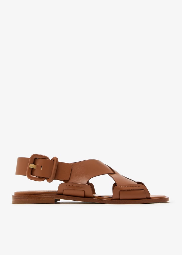 【送料&関税込】Tod's Leather Flat Sandals Woman BLACK Sandals in Leather XXW01L0JA80BSS41MB999 | Tods