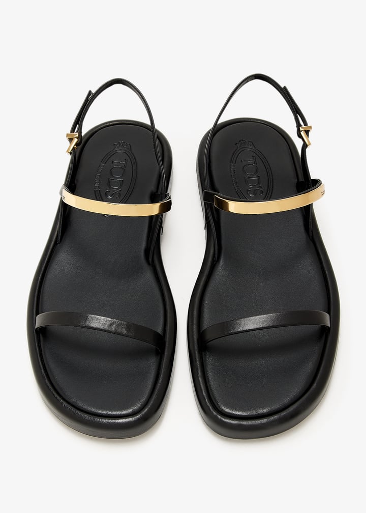 VIP【関税送料無料】希少 TOD'S LEATHER FLAT SANDALS Tod's Women's fashion flats slippers sandals in tan and