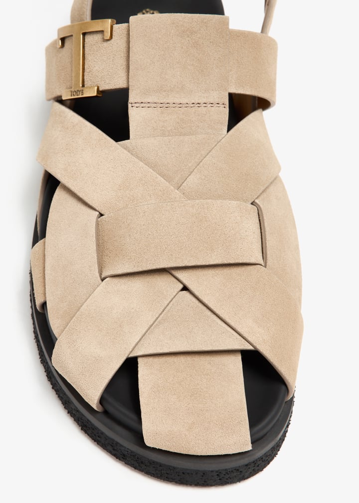 Tod's T Timeless sandals for Women - Beige in UAE | Level Shoes