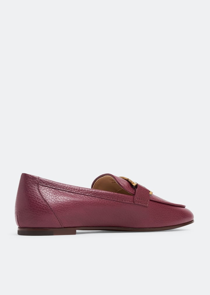 Tod's Kate leather loafers for Women - Burgundy in UAE