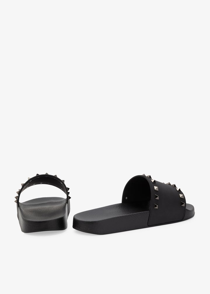 サンダル・ミュール Valentino Garavani Slides Valentino Garavani Summer Rockstud slides for Men - Black in