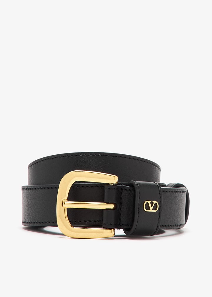 Valentino Garavani VLogo Signature belt for Men - Black in