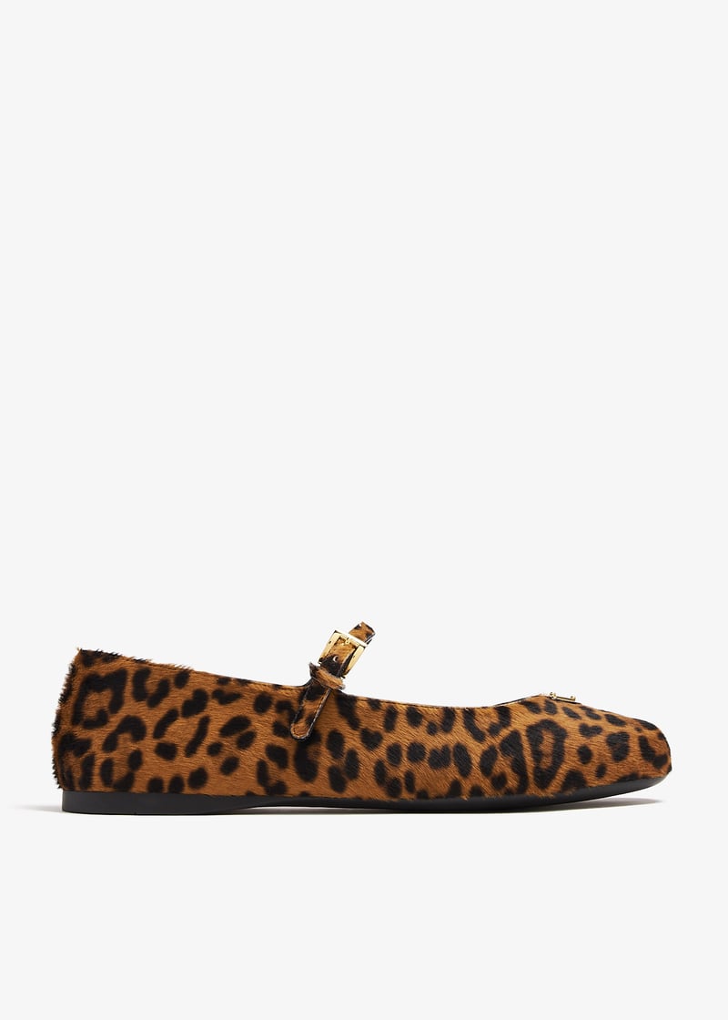 【関税&送料込】Prada Printed Calf Hair Ballerinas Prada Genuine Calf Hair Mary Jane Flat (Women) | Nordstrom