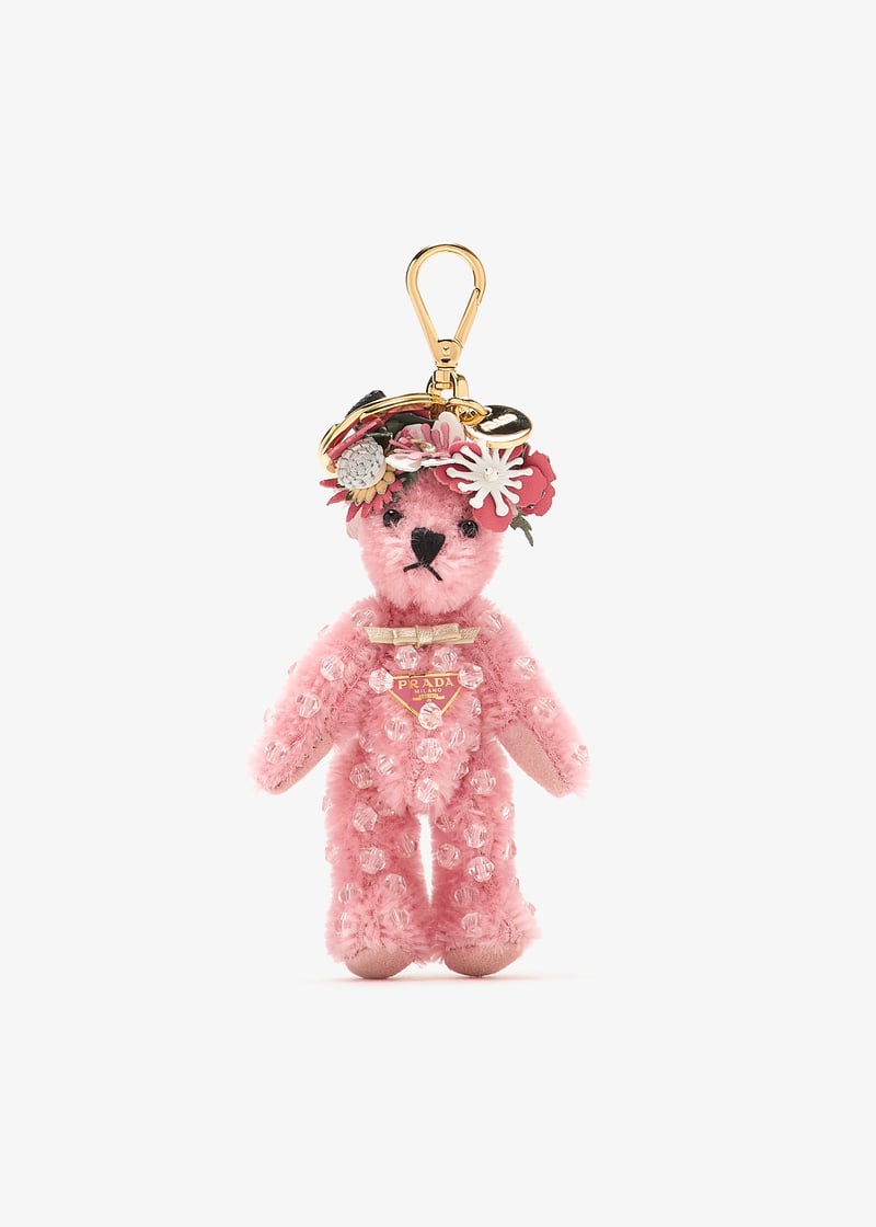 Prada Teddy bag charm for Women - Pink in UAE | Level Shoes