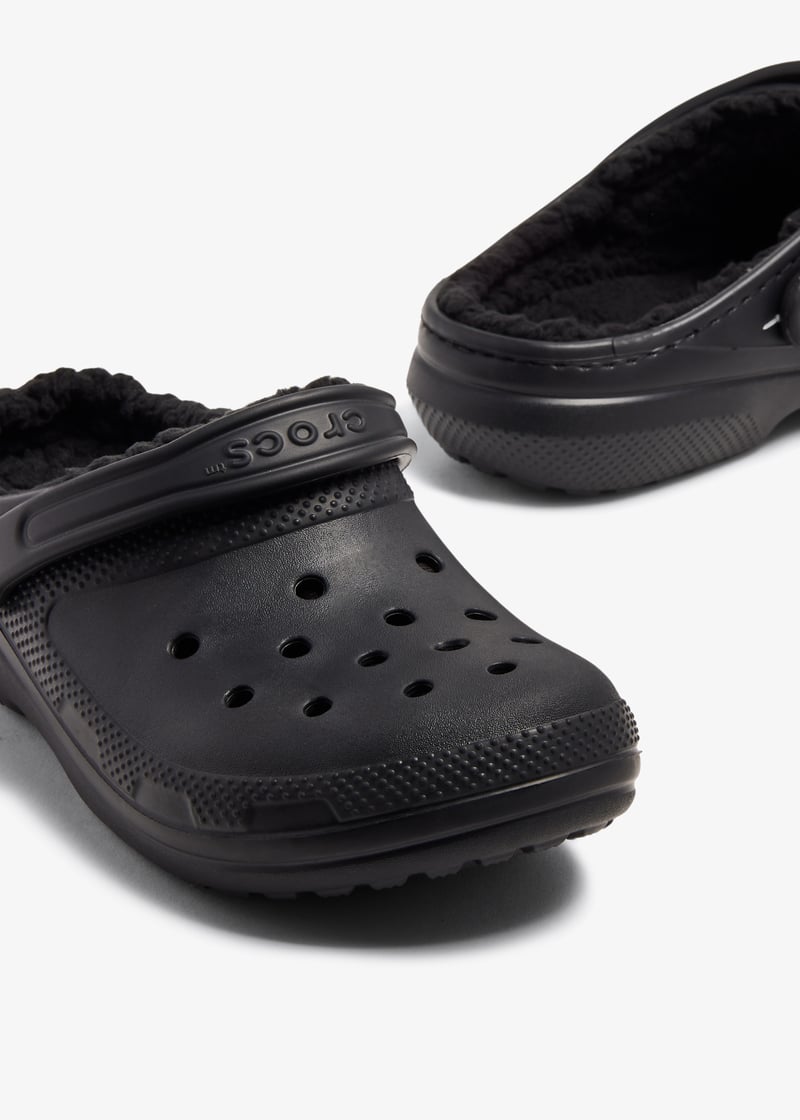 Black Crocs With Fur Mens With Fur Warm And Fuzzy Crocs Crocs
