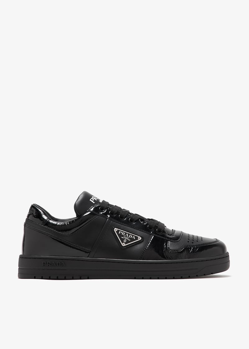 Prada Downtown leather sneakers for Men - Black in UAE