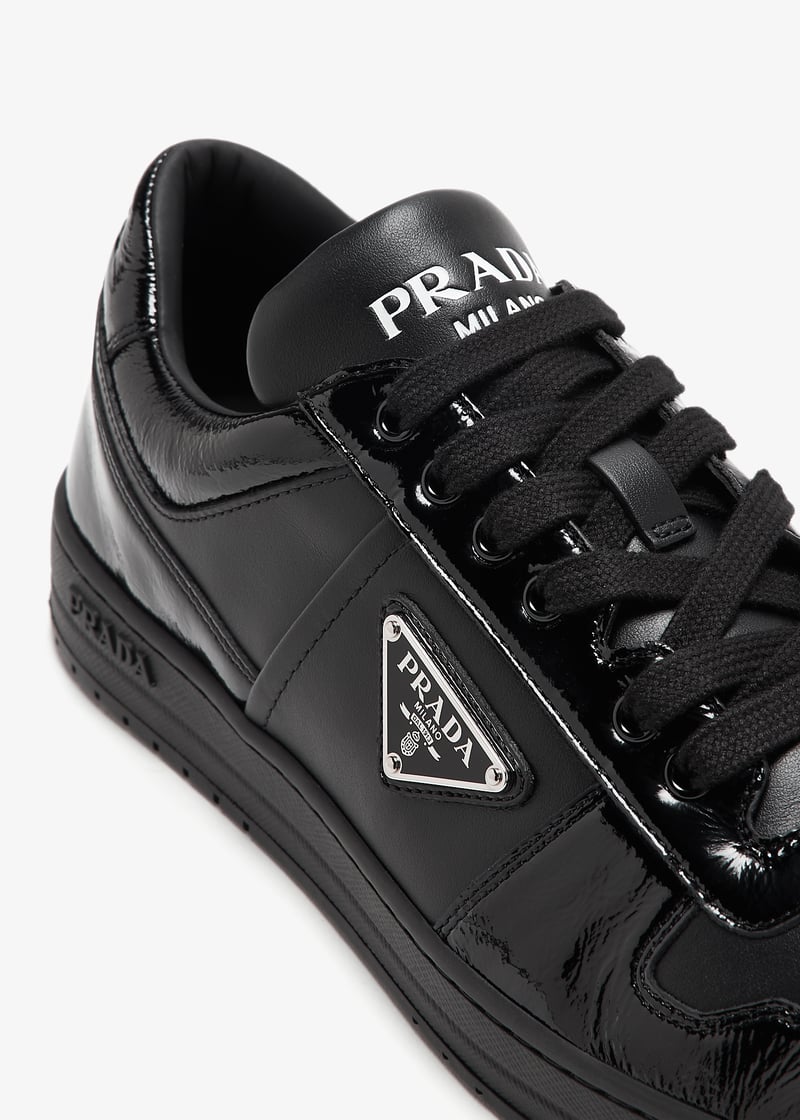 Prada Downtown leather sneakers for Men - Black in UAE