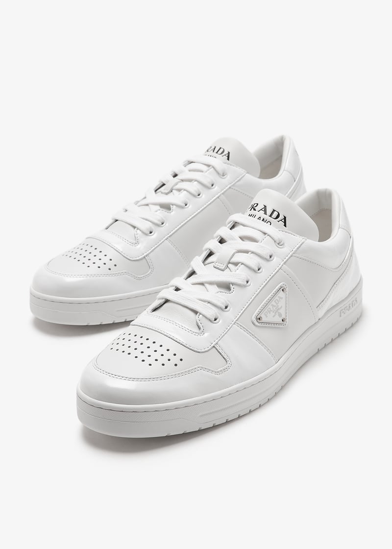 【在庫あり/即出荷可】 sneakers leather nappa Downtown Prada for UAE in White - Men スマートフォン本体