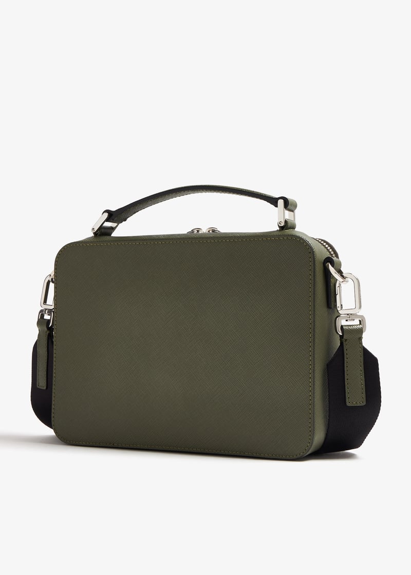 Prada Brique Saffiano medium leather bag for Men - Green in