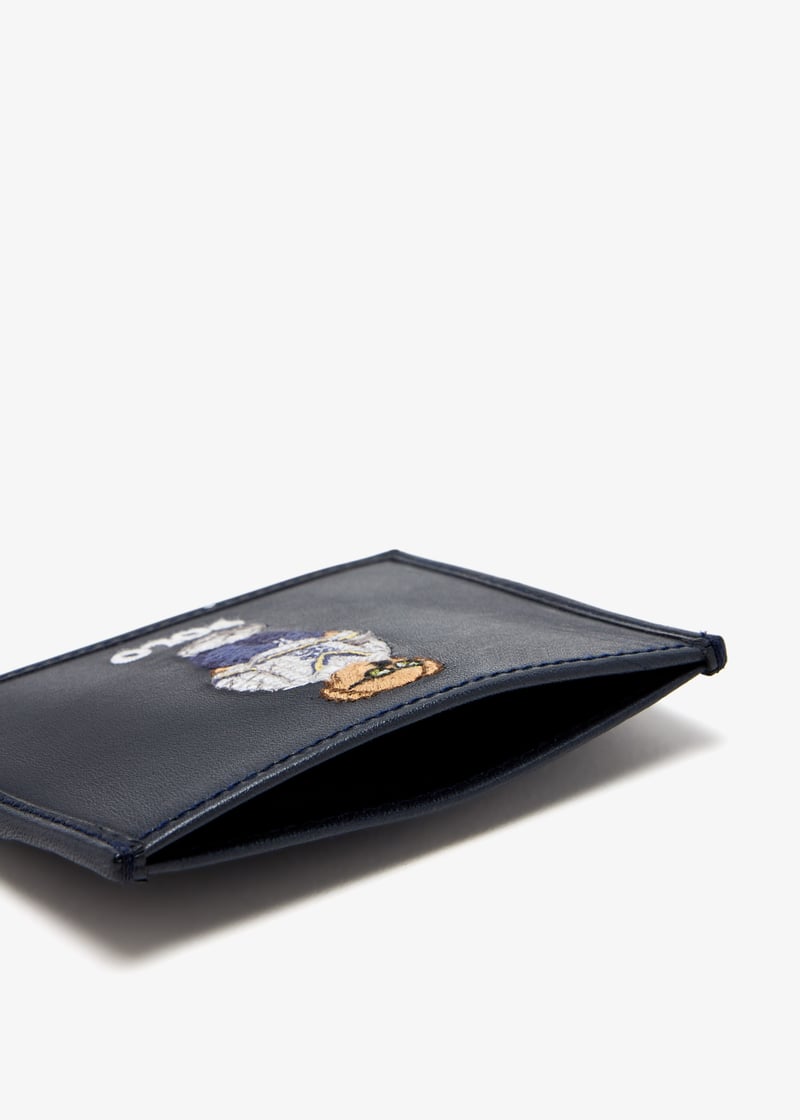 Wallet Men Ralph Lauren Leather Card Holder Men Brown Pebble