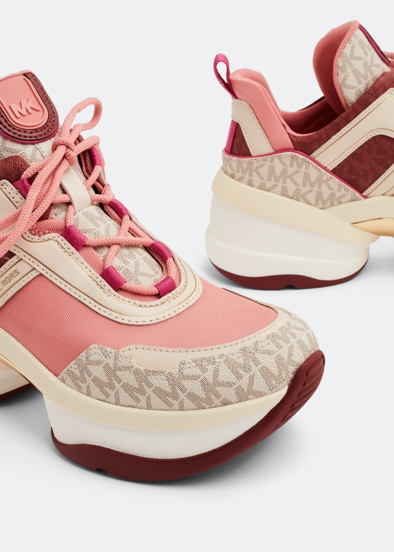 Pink Michael Kors Olympia Sneakers Sale Michael Kors Women's