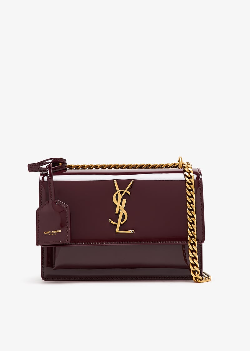 【在庫あり/即出荷可】 chain sunset Small Laurent Saint bag in Burgundy - Women for バッグ