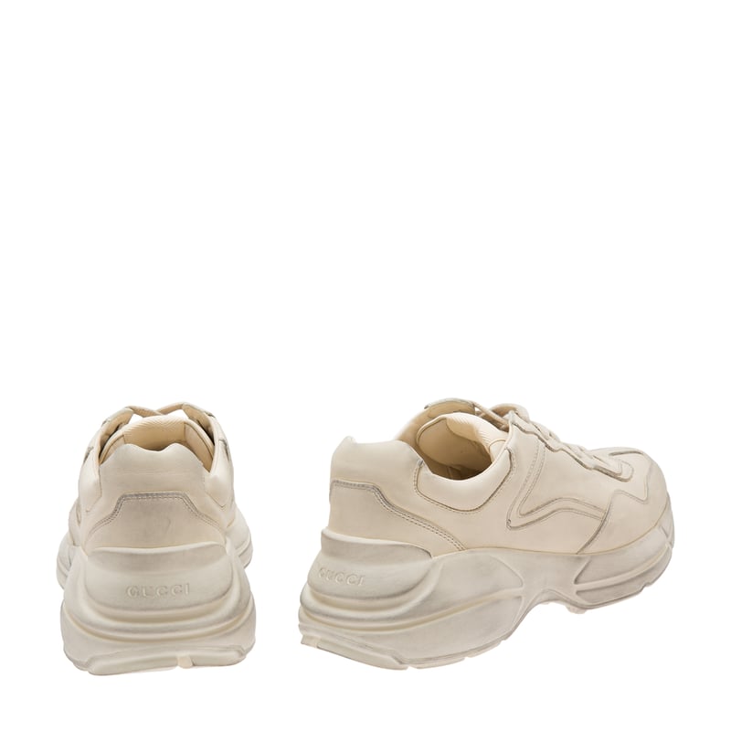 Gucci Rhyton leather sneakers for Men - White in Qatar | Level Shoes