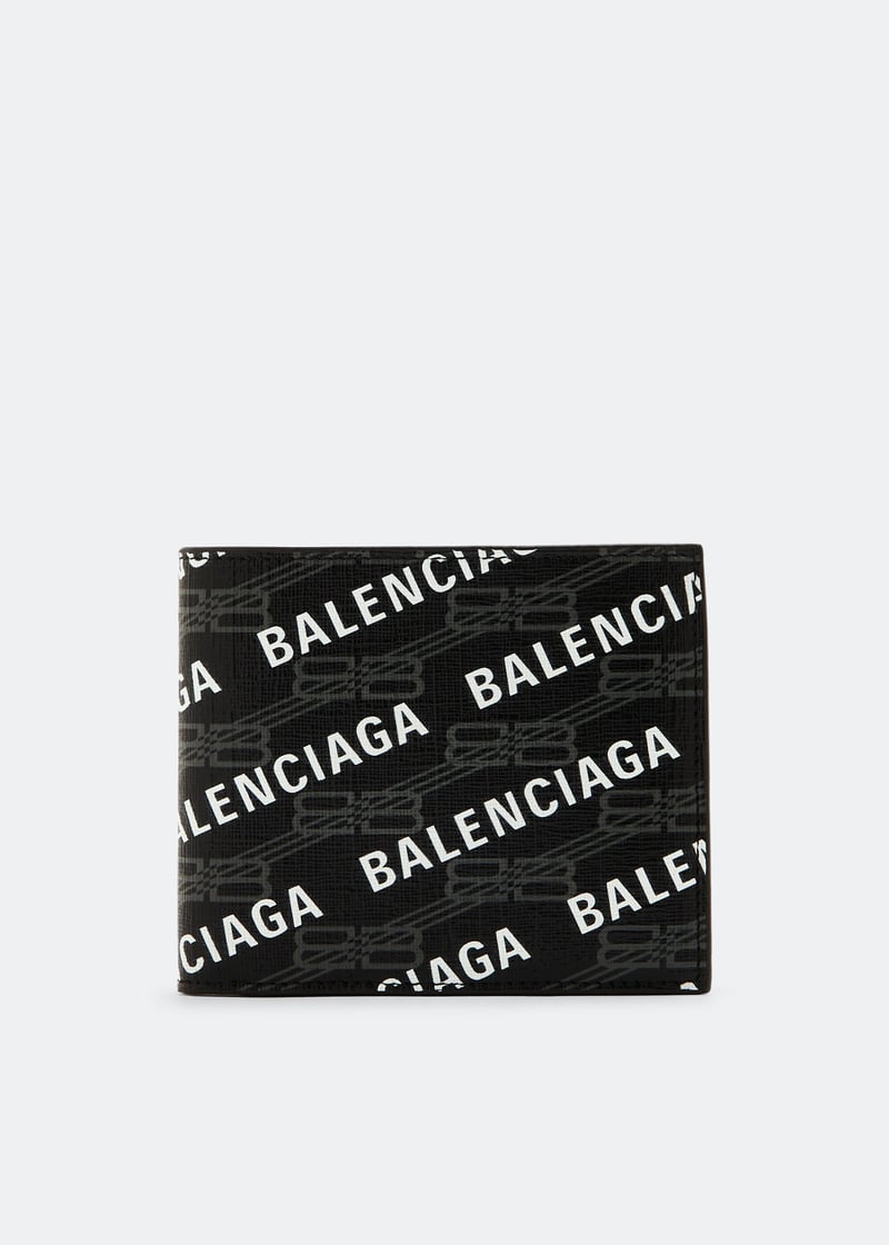Balenciaga Cash square folded wallet for Men - Black in