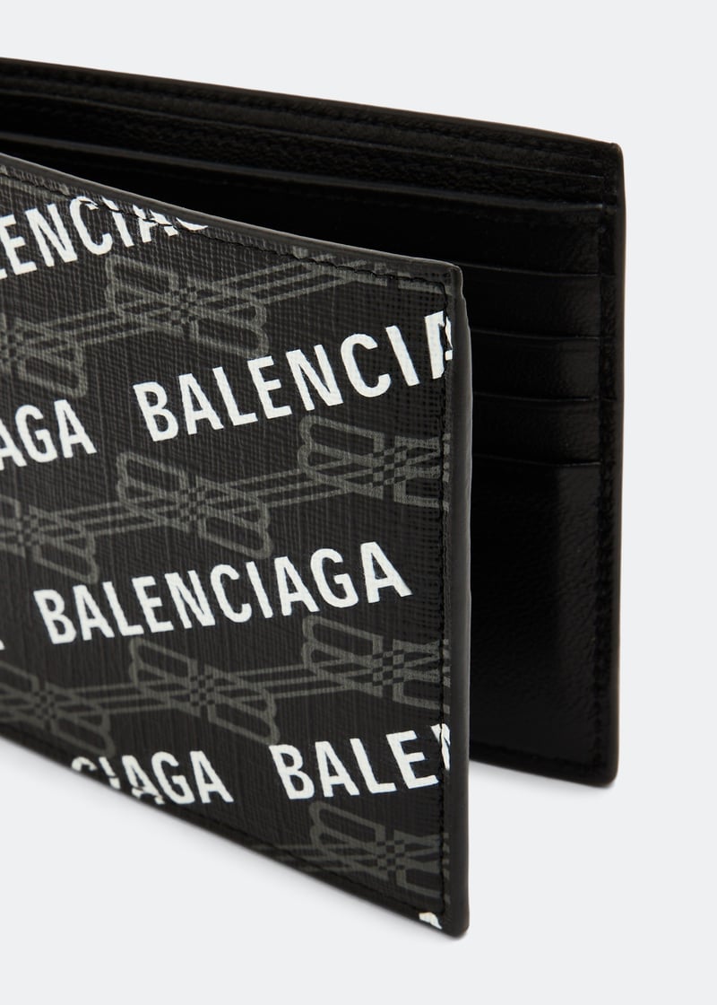 Balenciaga Cash square folded wallet for Men - Black in
