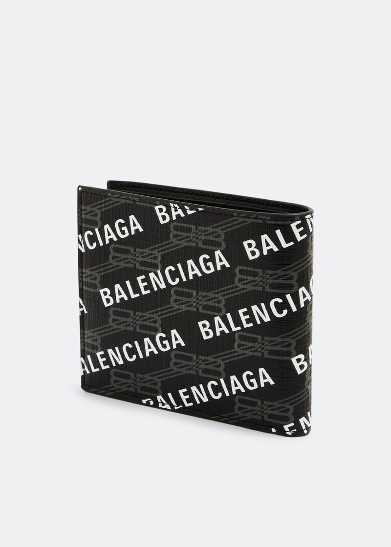 ★BALENCIAGA★ Cash Square Half Wallet Black 5945492AA3B1000 Balenciaga CASH SQUARE FOLDED WALLET 594549 1IZI3 1090 Black