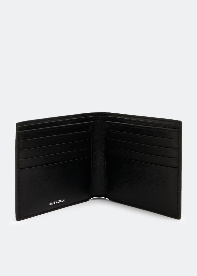 Balenciaga Cash square folded wallet for Men - Black in