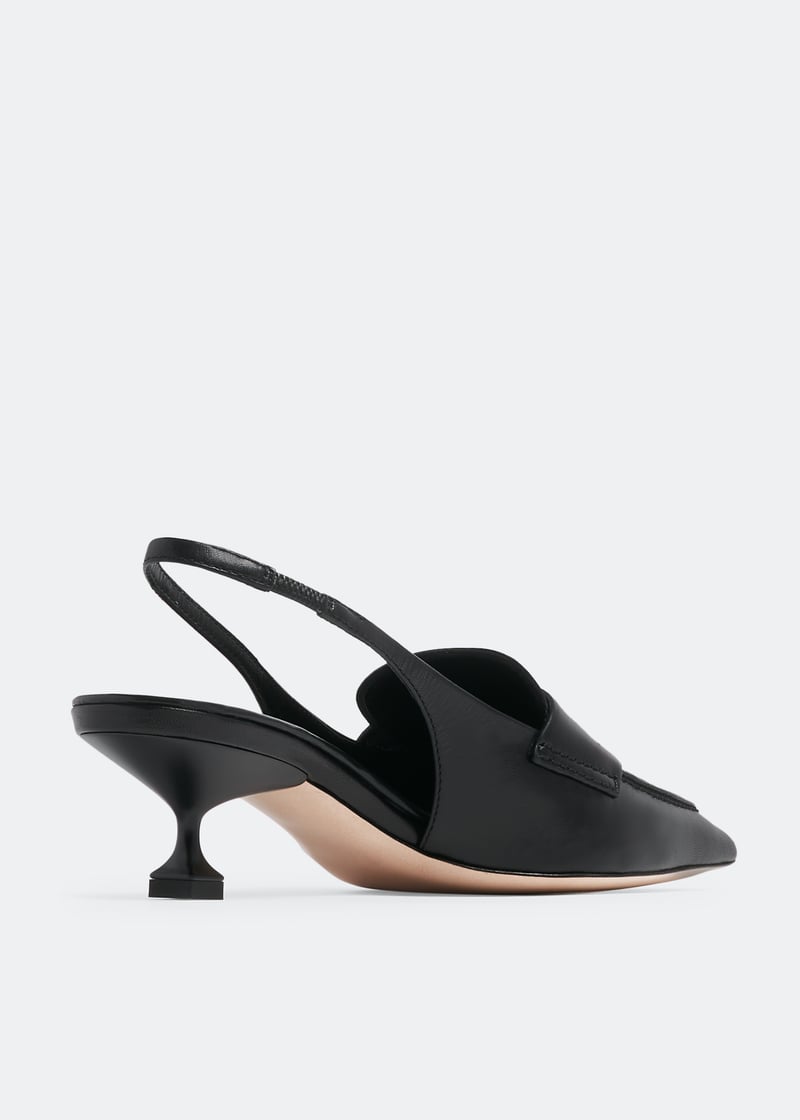 Miu Miu Leather slingback pumps for Women - Black in Qatar