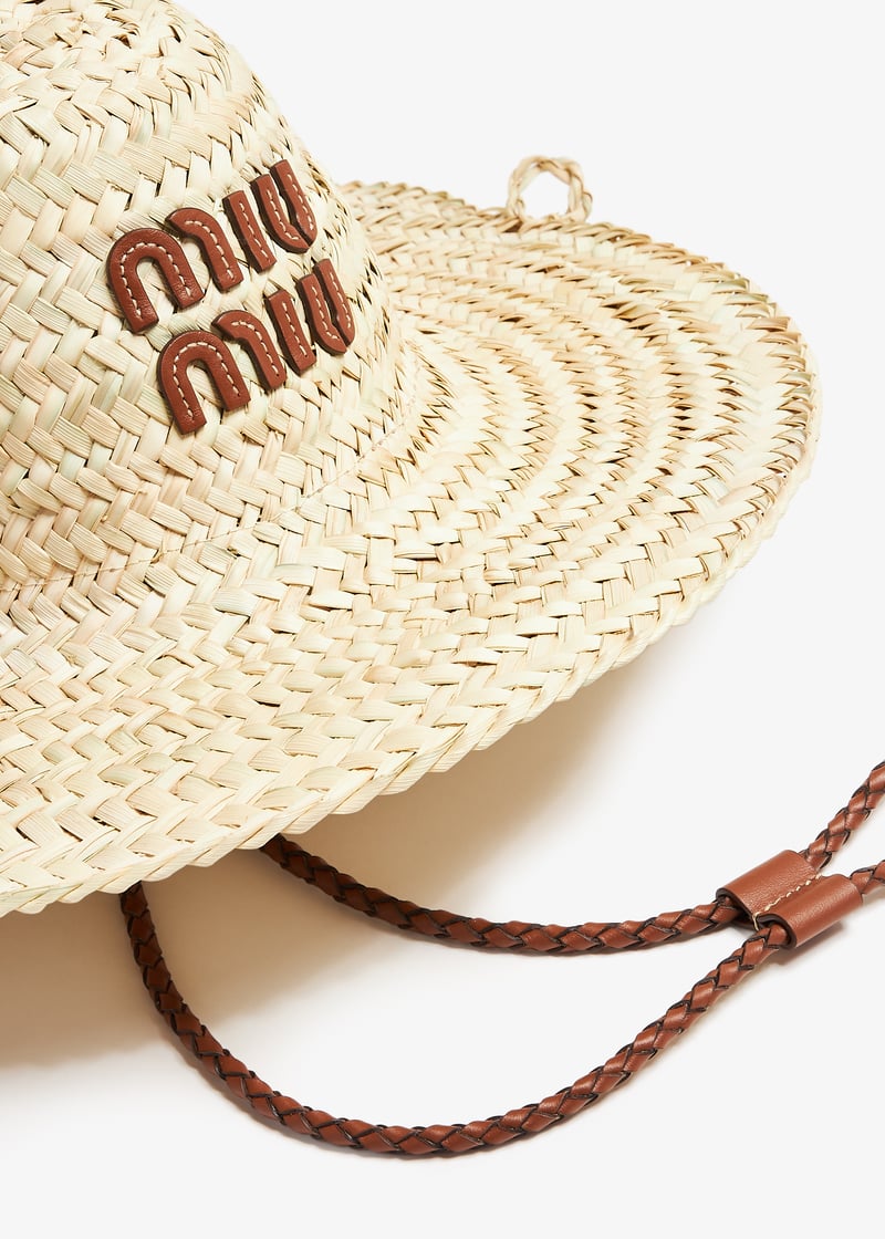 定番のお歳暮 in Beige - Women for hat Palmetto Miu Miu UAE Shoes Level | 帽子